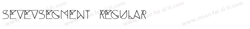 sevevsegment regular字体转换
